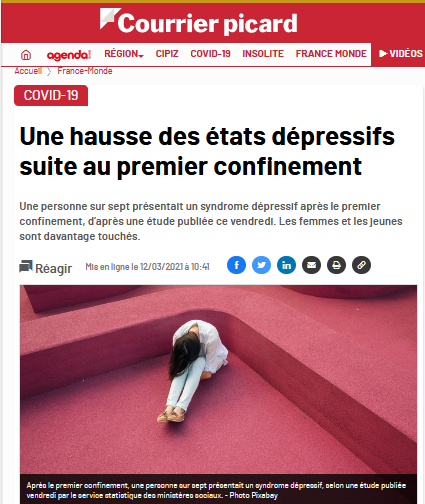Courrier Picard Hausse des états dépressifs